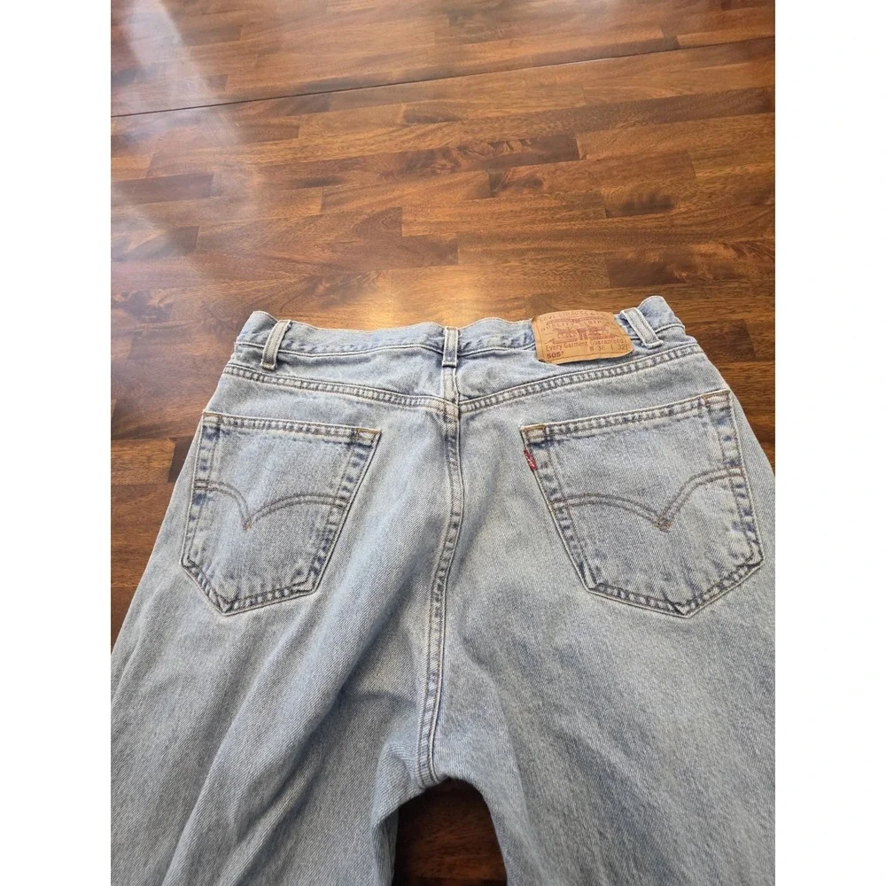 Levi's 505 Men's Cotton Vintage 1999‎ Jeans - Light Stonewash,36×32 Straight Leg